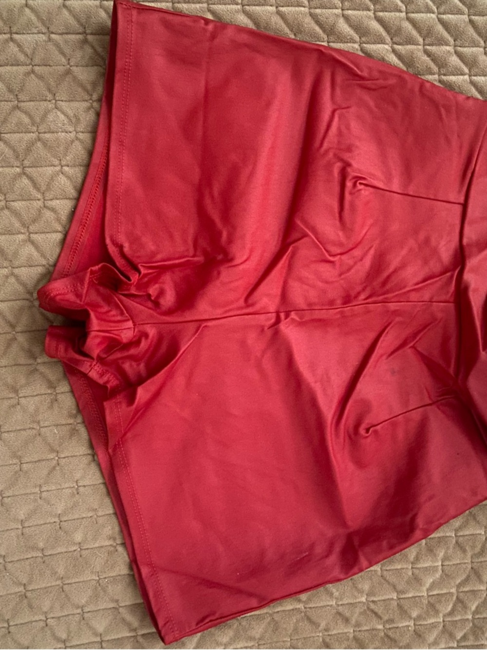 Windsor Red High Waist Faux Leather Women’s Shorts